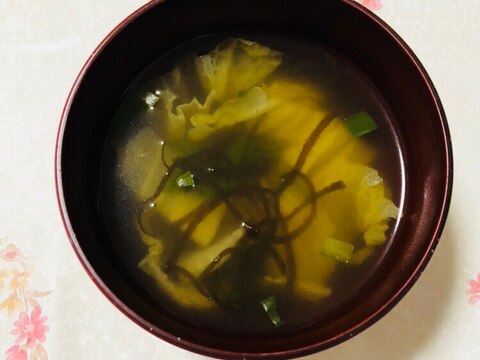 もずくと野菜の中華スープ